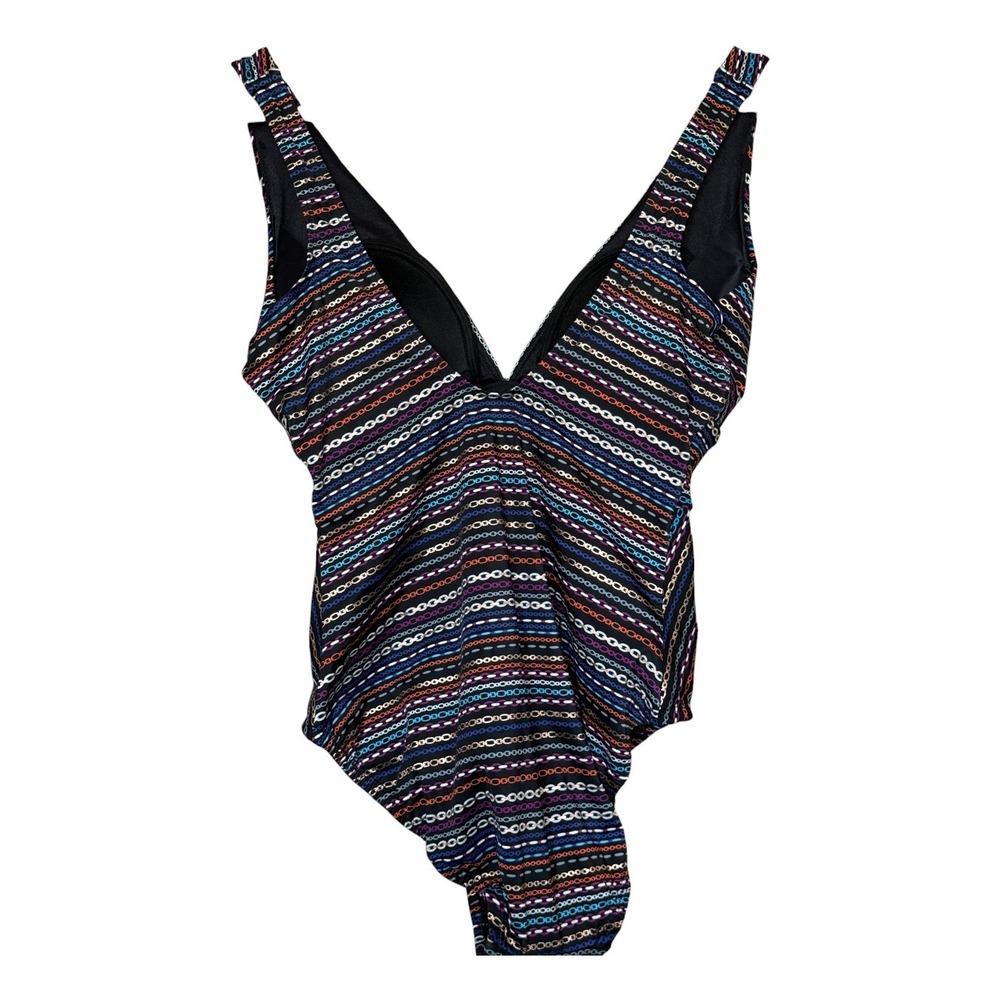Miraclesuit Odyssey One Piece Swimsuit Multicolor Chain Print Size 10 NWOT - Picture 2 of 14